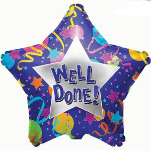 Well Done Star Balloon - 19" Foil
