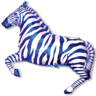 Blue Zebra Supershape Balloon - Foil