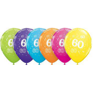 60-A-Round Tropical Assorted Balloons - 11" Latex (25ct)