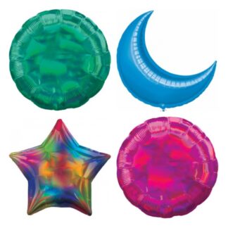 Anagram Holographic Rounds & Stars 18"