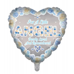 Angel Blue Remembrance Balloon - Foil