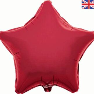 Burgundy Star Balloon - 19" Foil