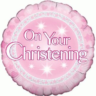 On Your Christening Girl Balloon - 18" Foil