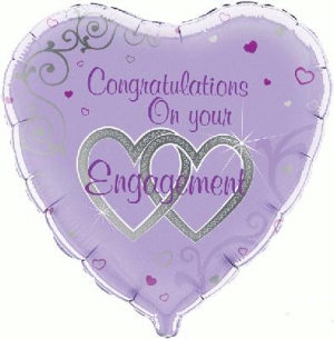 Congratulations On Your Engagement Balloon - 18" Foil