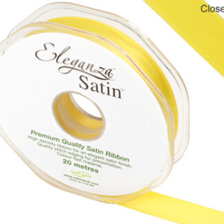 Pale Yellow No.10 Double Faced Satin - (15mm x 20m)