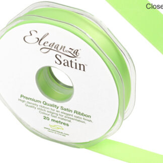 Lime Green No.14 Double Faced Satin - (15mm x 20m)
