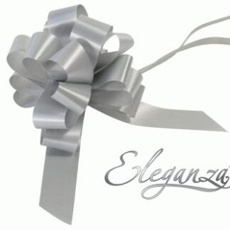 Silver Poly Pullbows - 30mm (30ct)