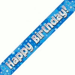 Blue Happy Birthday Banner - (6ct)