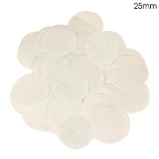 White Tissue Paper Flame Retardant Confetti - 25mm (100g)