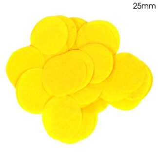 Yellow Round Tissue Paper Confetti Flame Retardant - (25mm) (100g)