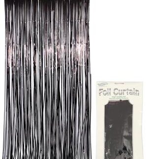 Black Foil Door Curtain - (0.90m x 2.40m)