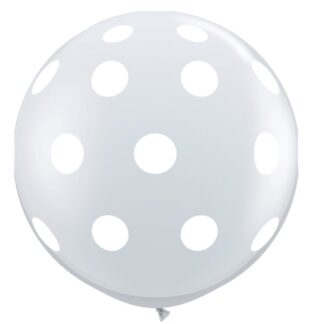 Diamond Clear Big Polka Dots-a-round Balloons -36" Latex (2ct)