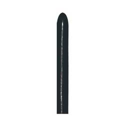 Fashion Solid 080 Black Modelling Balloons - 260 Latex (50ct)