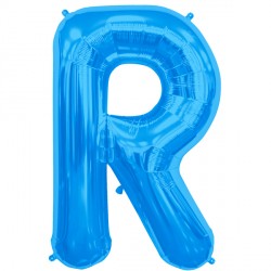 Blue Letter 'R' Balloon – 16″ Foil
