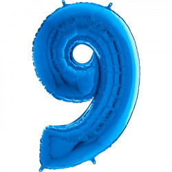 Blue Number 9 Balloon - 26" Foil