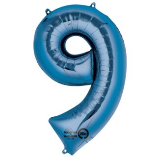 Blue Number 9 Balloon - 34" Foil