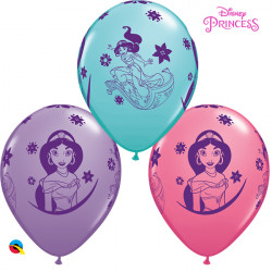 Caribbean Blue, Rose & Spring Lilac Princess Jasmine Balloon - 11" Latex (25ct)