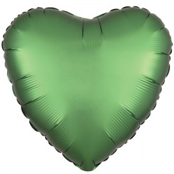 Emerald Satin Luxe Heart Balloon - 18″ Foil