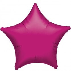 Fuchsia Metallic Star Balloon - 18" Foil (10ct)