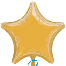 Gold Metallic Star Balloon - 18" Foil (10ct)