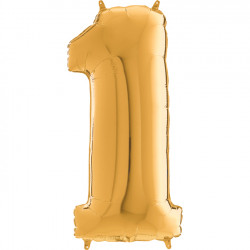 Gold Number 1 Balloon - 26" Foil