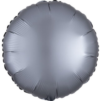 Graphite Satin Luxe Round Balloon - 18" Foil