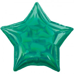 Green Iridescent Star Standard Holographic - 18" Foil