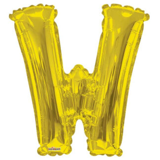 Gold Letter 'W' Balloon - 34" Foil