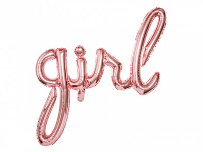 Rose Gold Girl Phrase Script Shape Balloon - Foil