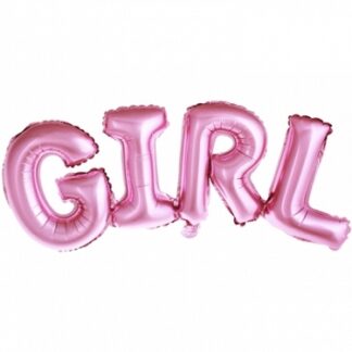 Pink Girl Phrase Shape Balloon - Foil