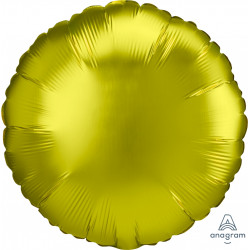 Satin Luxe Round Lemon Balloon - 18" Foil (10ct)