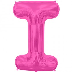 Magenta Letter 'I' Balloon – 16″ Foil