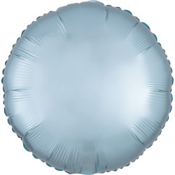 Pastel Blue Satin Luxe Round Balloon - 18" Foil