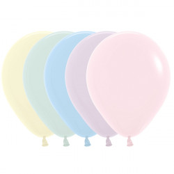 Fashion Pastel Matte Assortment Balloons - 5" Latex (50ct)