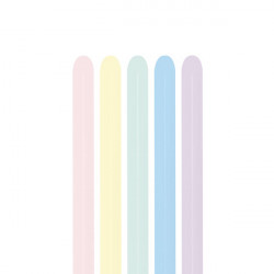 Pastel Matte Assortment 600 Modelling Balloons - 260 Latex (50ct)