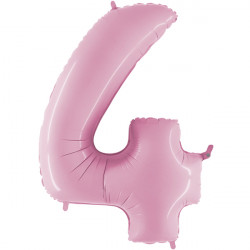 Pastel Pink Number 4 Balloon - 26" Foil