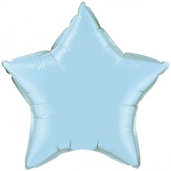 Pearl Light Blue Star Balloon - 36" Foil