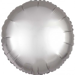 Platinum Satin Luxe Round Balloon - 18" Foil