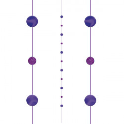 Purple Circles Balloon Fun Strings - (1.82m)