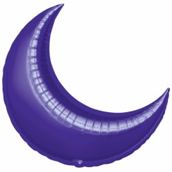 Purple Crescent Balloon - 26" Foil (3ct)