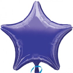Purple Metallic Star Balloon - 18" Foil (10ct)