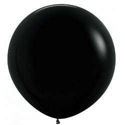 Fashion Solid Black 080 Balloons - 36" Latex (2ct)