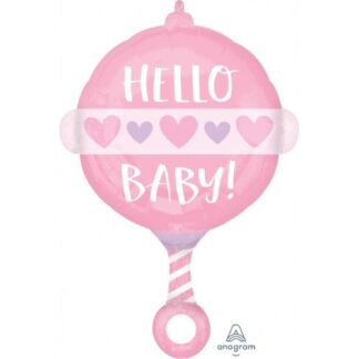 Rattle Baby Girl Junior Shape Balloon - (17" X 24")