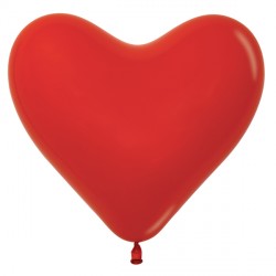 Fashion 015 Red Heart Balloons - 12" Latex (50ct)