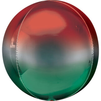 Red & Green Ombre Orbz Balloon - Foil (15" X 16") 1ct