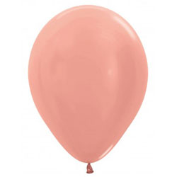 Metallic Solid Rose Gold Balloons - 12" Latex (50ct)