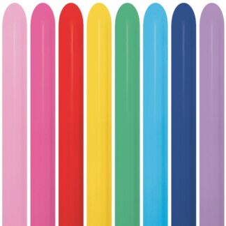Fashion Solid 000 Assorted Balloons - 260 Latex (100ct)