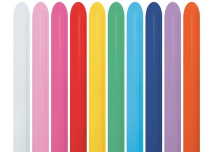 Fashion Solid 000 Assorted Balloons - 260 Latex (100ct)