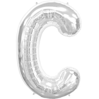 Silver Letter 'C' Balloon - (16"/40cm) Foil