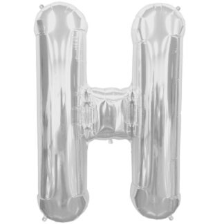 Silver Letter 'H' Balloon - (16"/40cm) Foil